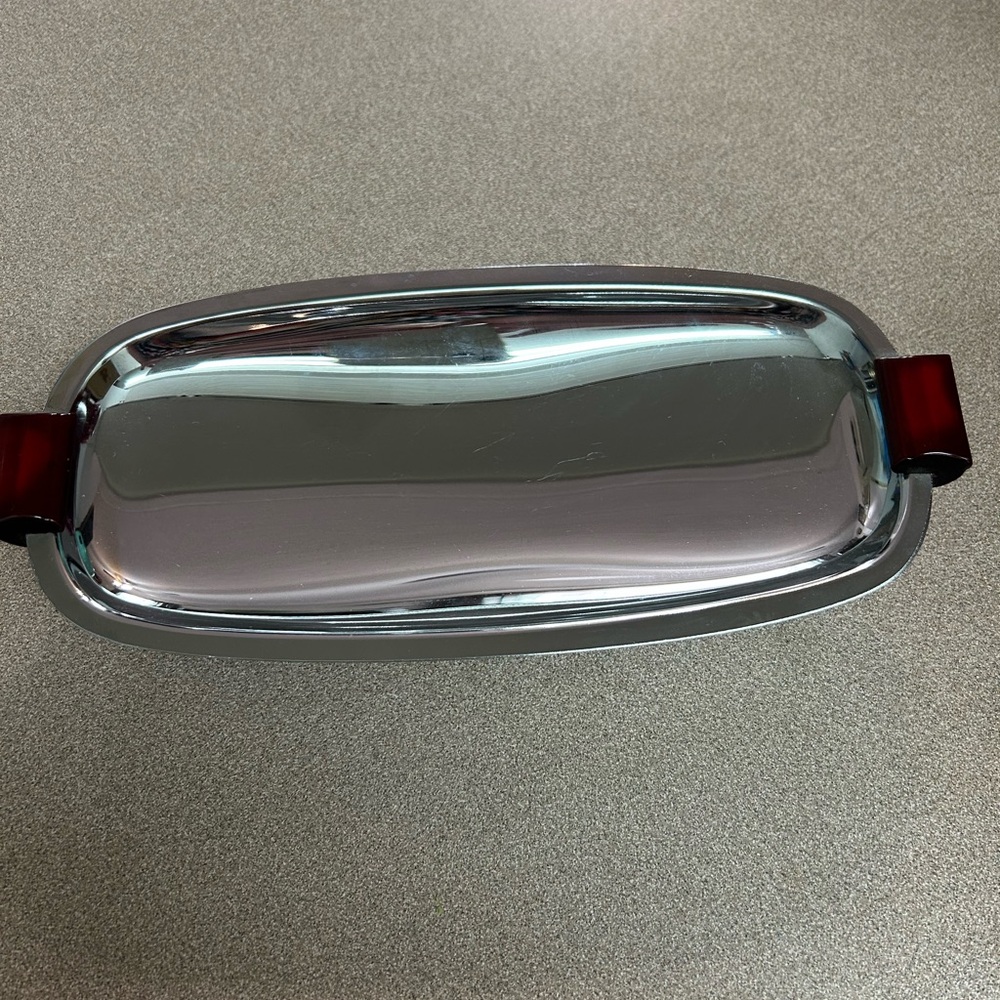 Elegant Silver Chrome vintage Tray